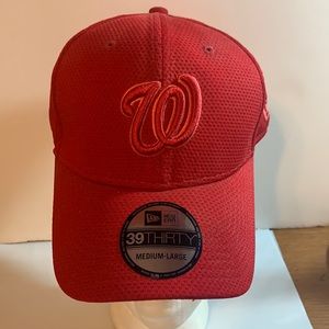 Washington Nationals Baseball Cap Hat New Era 39 Thirty Size Medium-Large Red